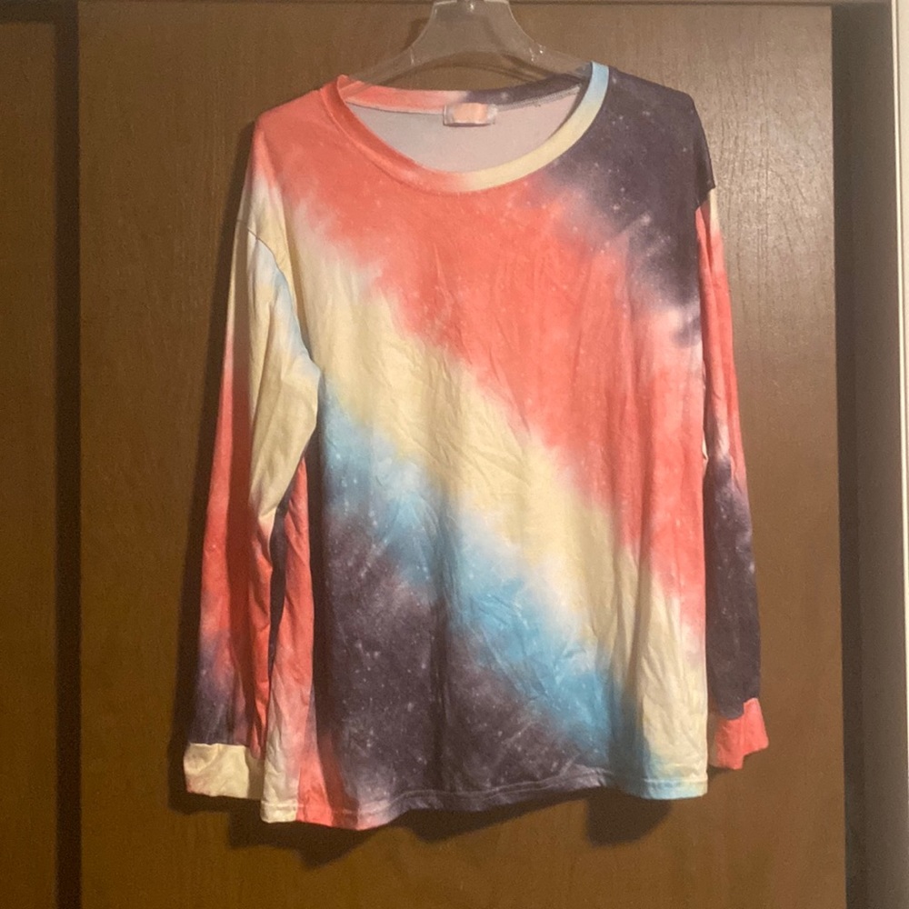Tie dye long sleeve top